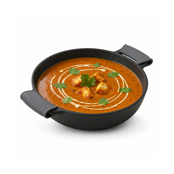 Aditi Kitchenware 10-inch Cast Iron Kadhai | Naturally Non-Stick & Toxin-Free Cookware | Gas & Induction Compatible