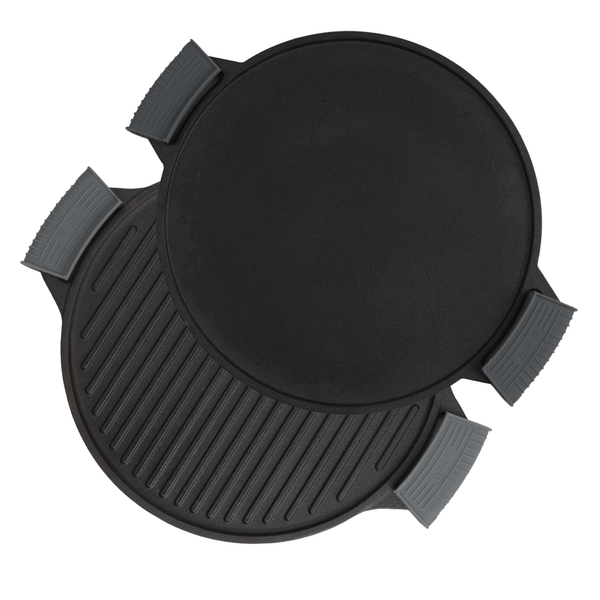 Aditi Kitchenware 12-inch Reversible Cast Iron Grill Pan & Tawa | Pre-seasoned Nonstick | Induction Compatible