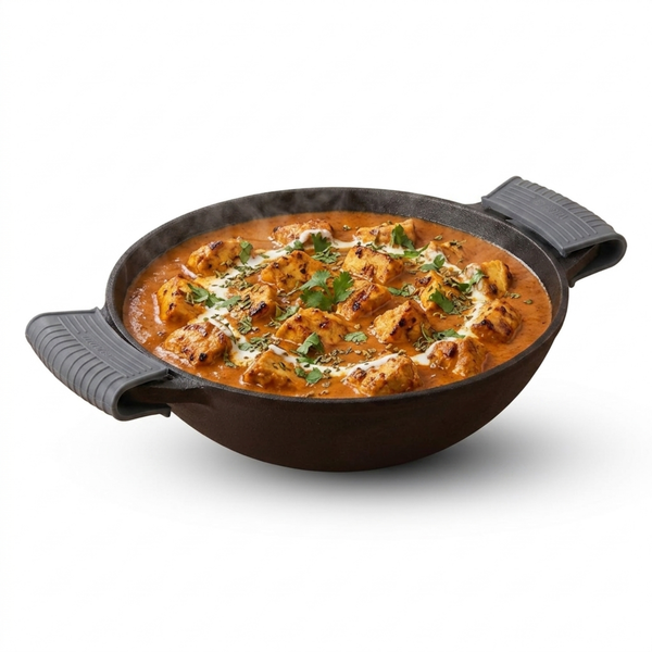 Aditi Kitchenware 12-inch Cast Iron Kadhai | Naturally Non-Stick & Toxin-Free Cookware | Gas & Induction Compatible