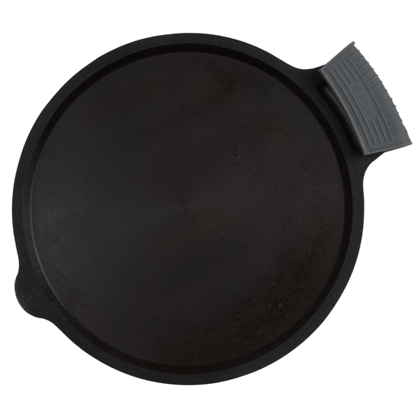 Aditi Kitchenware 11-inch Cast Iron Smooth Tawa | Pre-Seasoned Dosa Pan | Induction & Gas Compatible
