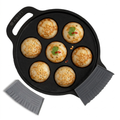 Aditi Kitchenware Cast Iron Appam Pan | 7 Pits | 1.6 kg | Pre-Seasoned | Easy Cooking & Cleaning