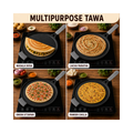 Aditi Kitchenware 11-inch Cast Iron Dosa Tawa with Long Handle | Pre-Seasoned | Induction & Gas Compatible