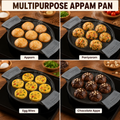 Aditi Kitchenware Cast Iron Appam Pan | 7 Pits | 1.6 kg | Pre-Seasoned | Easy Cooking & Cleaning
