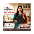 Aditi Kitchenware 10-inch Cast Iron Roti Tawa | Pre-Seasoned Tawa with Silicone Sleeve | Non-Stick, Induction Friendly & Toxin-Free