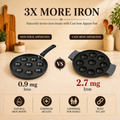 Aditi Kitchenware Cast Iron Appam Pan | 9 Pits | 2.5 kg | Pre-Seasoned | Induction & Gas Compatible