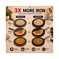 Aditi Kitchenware 10-inch Cast Iron Roti Tawa | Pre-Seasoned Tawa with Silicone Sleeve | Non-Stick, Induction Friendly & Toxin-Free