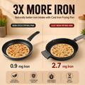Aditi Kitchenware 10-inch Cast Iron Frying Pan | 2.5 kg | Pre-Seasoned | Induction & Gas Compatible