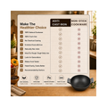 Aditi Kitchenware 10-inch Cast Iron Kadhai | Naturally Non-Stick & Toxin-Free Cookware | Gas & Induction Compatible
