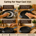 Aditi Kitchenware 10-inch Cast Iron Frying Pan | 2.5 kg | Pre-Seasoned | Induction & Gas Compatible