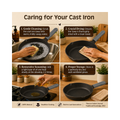 Aditi Kitchenware 8-inch Cast Iron Frying Pan | Pre-Seasoned Naturally Non-Stick Fry Pan | Toxin-Free Cookware